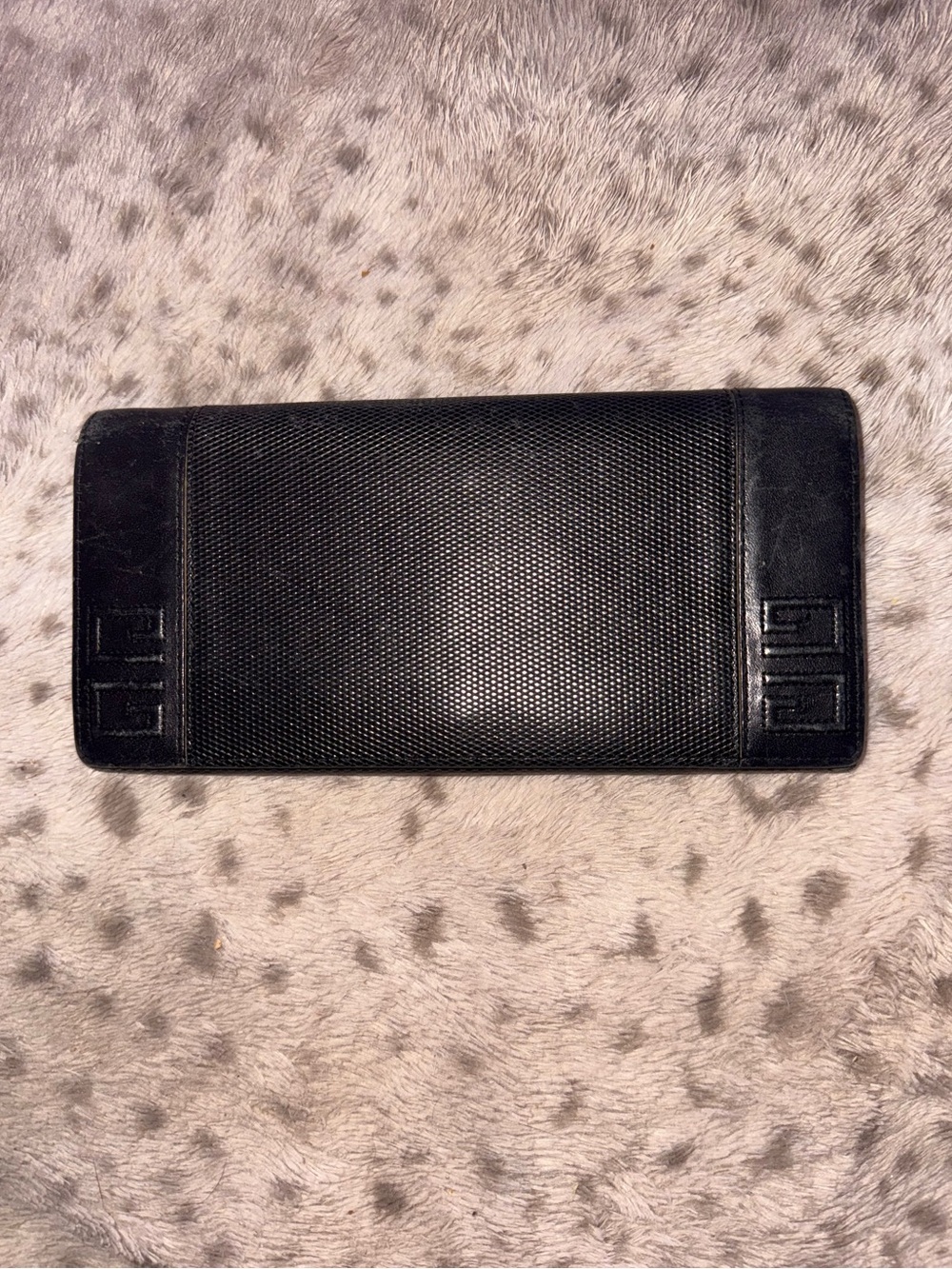 Givenchy Black Textured Clutch Wallet